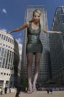 giantess collage city blonde clothed