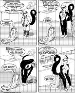drawing female furry manga butt_crush anime western_artwork skunk shrunken shrunken_men