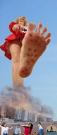 giantess collage destruction barefoot blood shadester