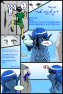 breasts drawing giantess nude vore manga color tongue anime blue_hair mermaid story felarya shrunken_men blue_skin acerok