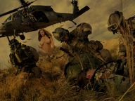 breasts giantess destruction helicopter military airplane artistic