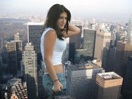 gentle giantess city mega helicopter jeans brunette