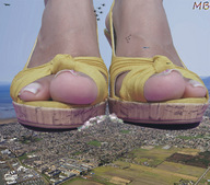 giantess crush feet mega destruction barefoot sandals mikeyboy platforms