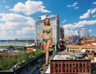 breasts giantess feet city mega swimsuit destruction handheld buildings captured photograph clothing_entrapment