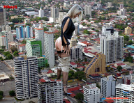 giantess crush feet city blonde butt destruction high_heels