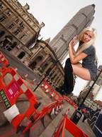 gentle giantess blonde high_heels skyscraper