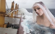 giantess collage water ocean boats ships looking_at_viewer