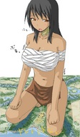 drawing giantess micro blushing giga city black_hair color ochiko_terada anime story pee dark_skin