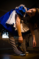 collage clothed striped_stockings alice_in_wonderland