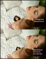 pussy comic sex brunette domination face lesbians shrunken_woman