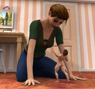brunette shrunken_men indoors fingernails