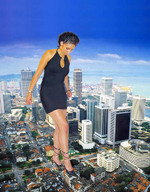 giantess crush collage city mega rampage high_heels foot_crush looking_down