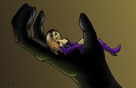breasts drawing size_difference color handheld unknown_artist high_heeled_boots