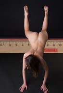 nude brunette shrunken_woman all_fours