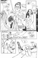 nude manga comic monochrome shrunken_men shrunken_woman