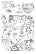 nude manga comic monochrome glasses shrunken_men shrunken_woman cage