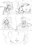 drawing vore comic anime camel touhou lineart shrunken_woman