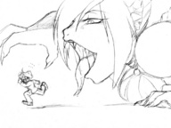 vore monochrome prey pencil_drawing