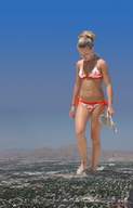 giantess collage giga city swimsuit destruction barefoot town walking mountains vehicles hedin