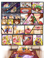 drawing vore color multiple_giantesses anime touhou sequence shrunken_men yukari_yakumo chen_yakumo ran_yakumo