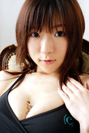 collage cleavage brunette asian shrunken_man between_breasts