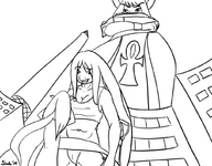 drawing giantess furry mega monochrome anime unaware sheela mawie kiya