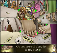 drawing giantess feet comic color barefoot anime sandals dragonesslife giantesses giantess_magic_bugs_2 ant_men giantessbugs