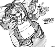 drawing giantess vore furry anime pencil_drawing sheela lombax