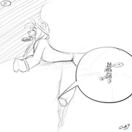 drawing micro monochrome penis sonic_the_hedgehog shrunken_man sheela
