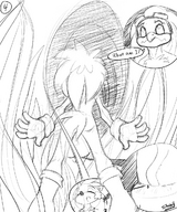 drawing monochrome penis fur sonic_the_hedgehog shrunken_man sheela jet_the_hawk silver_the_hedgehog