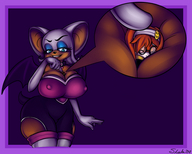 breasts drawing wings color cleavage sonic_the_hedgehog shrunken_man sheela rouge_the_bat between_breasts