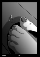 drawing feet comic monochrome sandals shrunken_man gtstoons