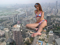 giantess crush city swimsuit destruction vehicles