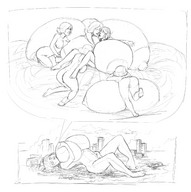 drawing nude masturbation city mega destruction anime huge_breasts giantesses nipple_play pencil_drawing