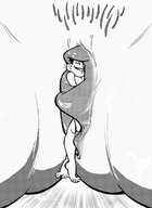 drawing gentle insertion nude pussy monochrome shrunken_man unknown_hand