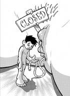 drawing nude pussy monochrome humor shrunken_man unknown_hand tampon