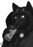 giantess vore furry wolf horns anthro soda