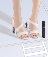 drawing giantess feet city mega high_heels anime unknown_artist shrunken_men sandals nail_polish