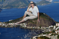 giantess collage feet city mega blonde destruction beach barefoot sitting foot_crush hand sunglasses bay outdoors aerial_view earrings beregous