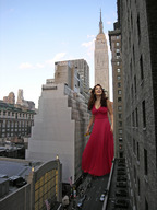 giantess collage city long_hair smiling wonderslug vehicles pink_dress kelly_brook holding_vehicle