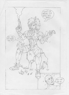 drawing monochrome anime superhero shrunken_men pencil_drawing