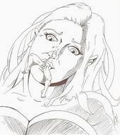 breasts drawing vore monochrome cum penis anime shrunken_men hand face
