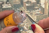 growth giantess collage city finger dress hand shrunken_woman captured science femboy