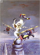 drawing giantess nude city blonde color anime airplane king_kong new_york_city gorilla