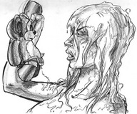 drawing giantess furry monochrome cum handheld anime orgasm angry unknown_artist transformation