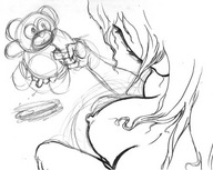 drawing monochrome penis sex anime slave torture shrunken_woman entrapment