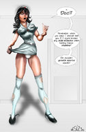 drawing growth giantess panties upskirt color anime story nurse amazon english resiz3d flats ripped_clothing