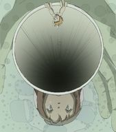 drawing giantess micro color anime shrunken_men unaware drinking