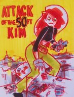 breasts drawing giantess city mega color handheld rampage red_hair kim_possible parody looking_down highway vehicles pencil_drawing straddling disney belt attack_of_the_50_foot_woman