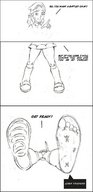 drawing giantess pokemon monochrome in_shoe shrunken_men dialogue dawn_(pokemon)